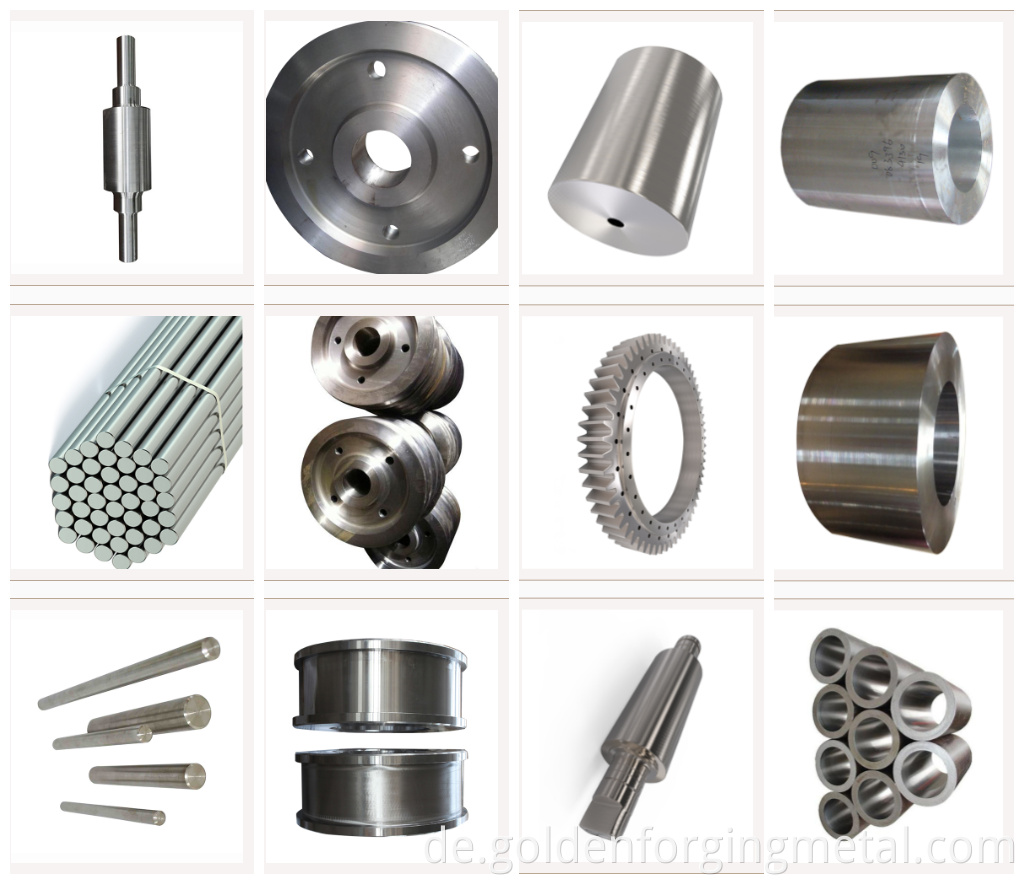 Schmieden SAE1045 Q235 A36 Stahlrotory -Rollenachse gemäß der Zeichnung